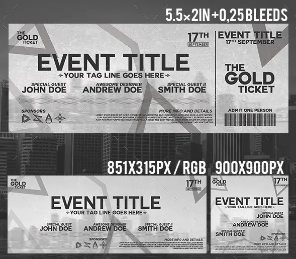 Minimal Event Ticket Template