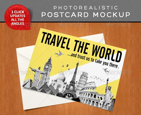 Photorealistic Postcard Mockups