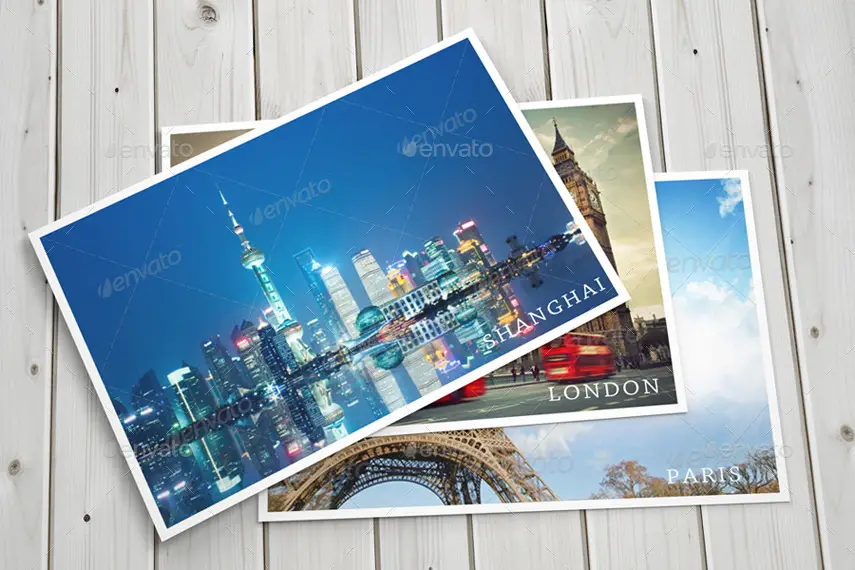 Photorealistic Postcard Mockups