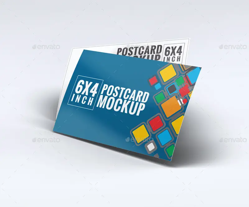 Realistic 6x4 Postcard Mockup