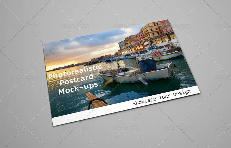 Realistic Postcard Mockups