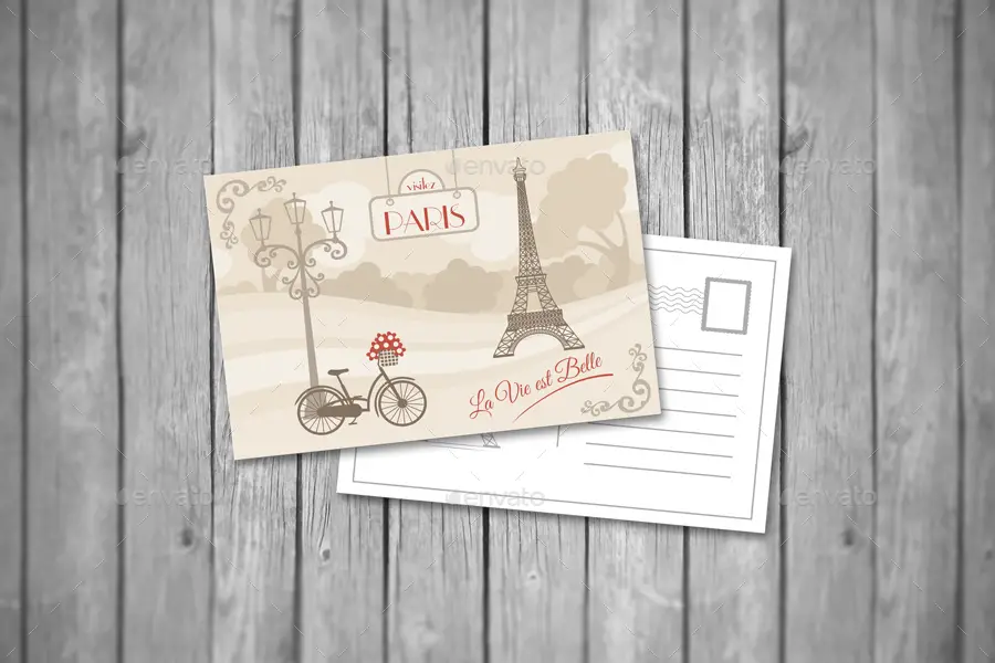 Realistic Postcard Mockups