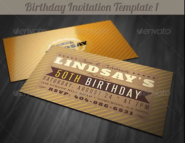 Retro Birthday Invitation 1