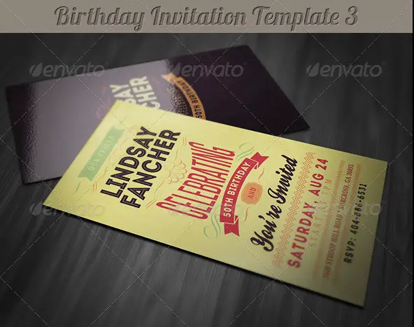 Retro Birthday Invitation