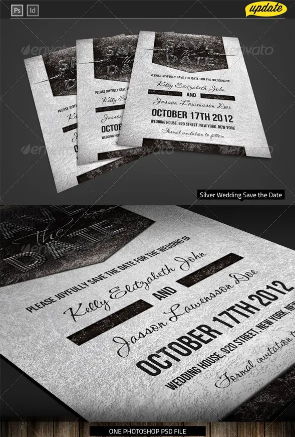 Silver Wedding Template