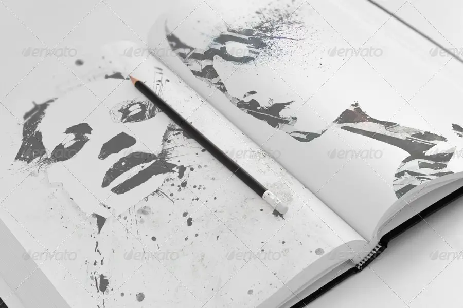 Sketch Book Mockups - Set 01