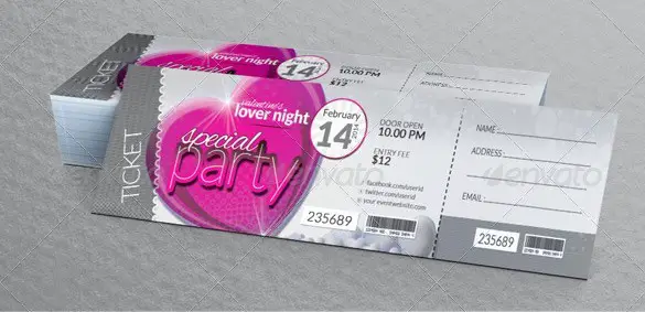Special Party Event Ticket Template