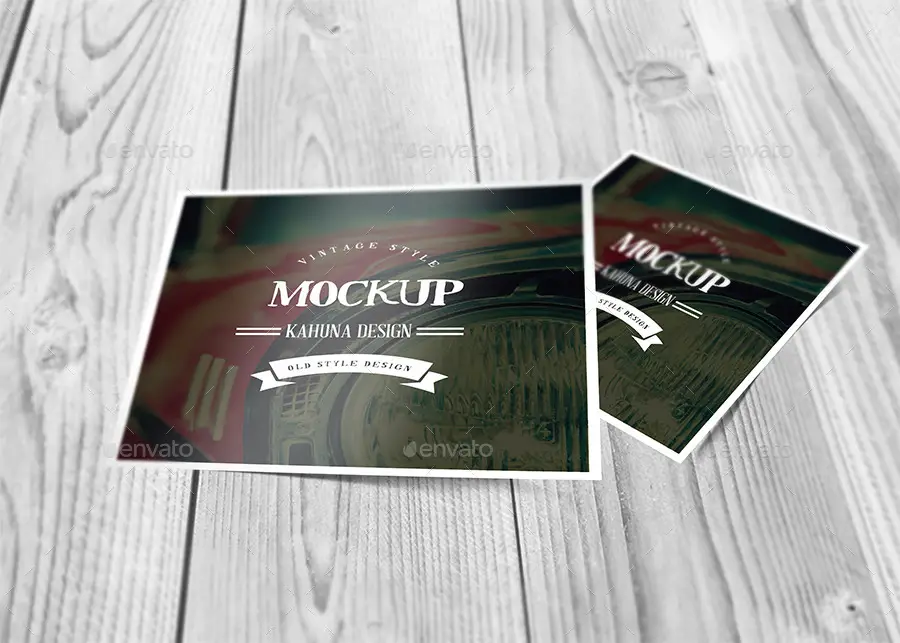 Square Postcard Mockup