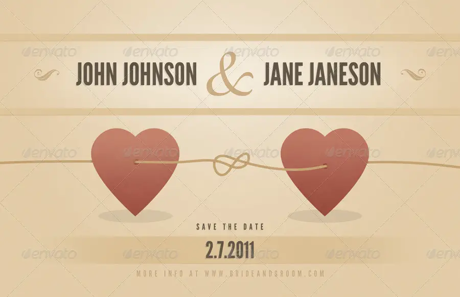 Vintage Wedding Announcement Template