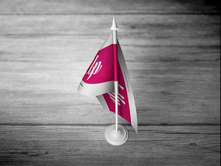 3 Free Desk Flag Mock