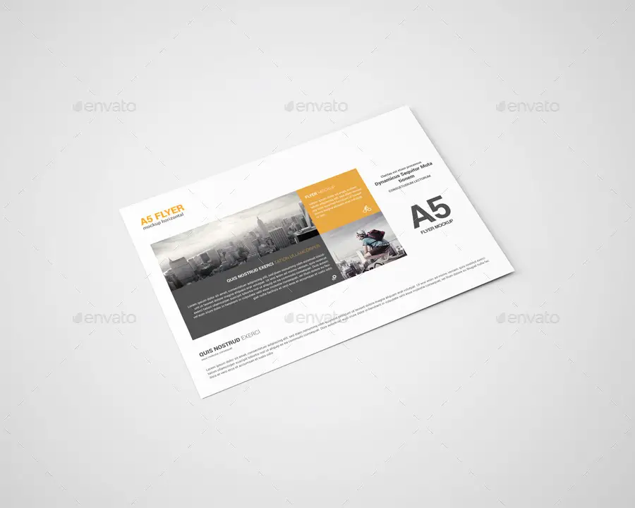 A5 Flyer Mockup - Horizontal