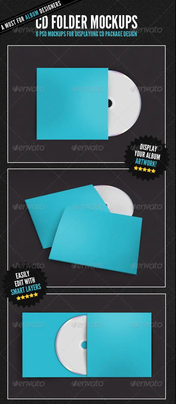 Album Cover - CD Folder Mockups