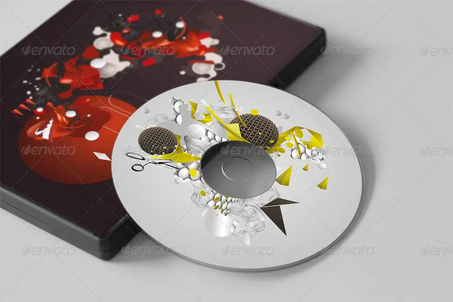 CD / DVD Disc & Cover Mockups