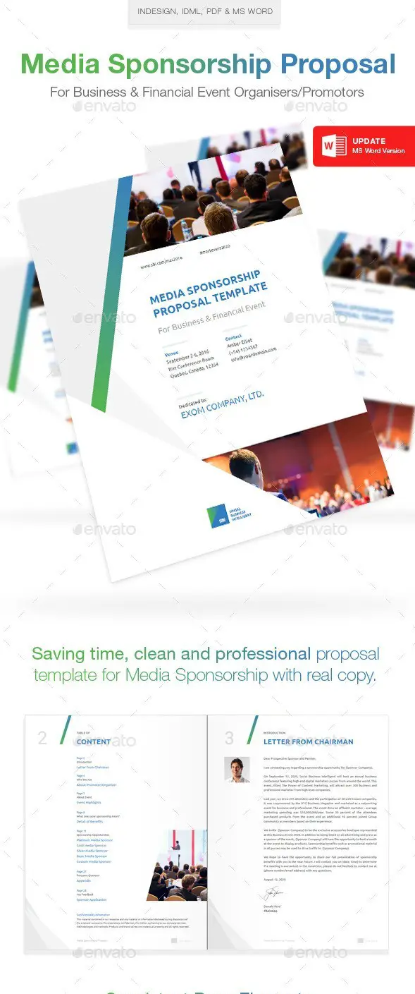 Clean Media Sponsorship Proposal Template