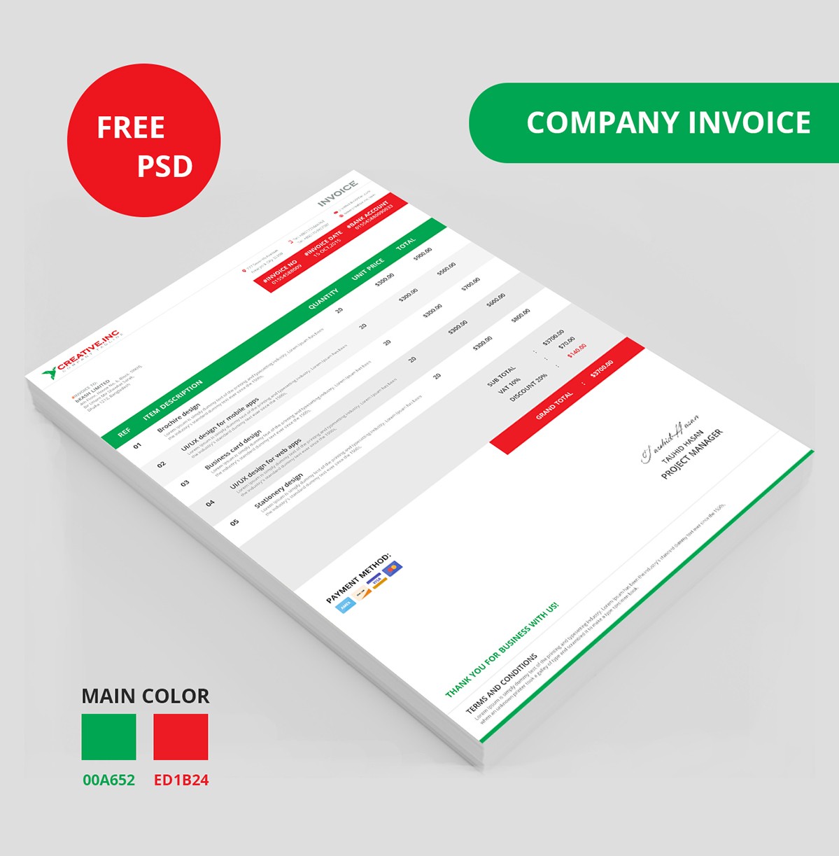 Company Invoice Template