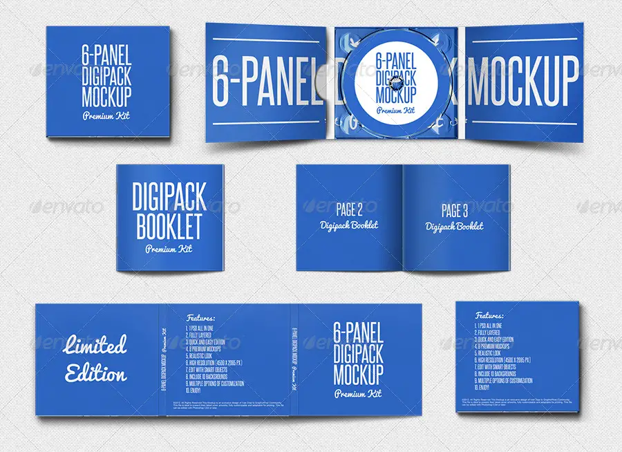 Digipak CD Mockup - Premium Kit