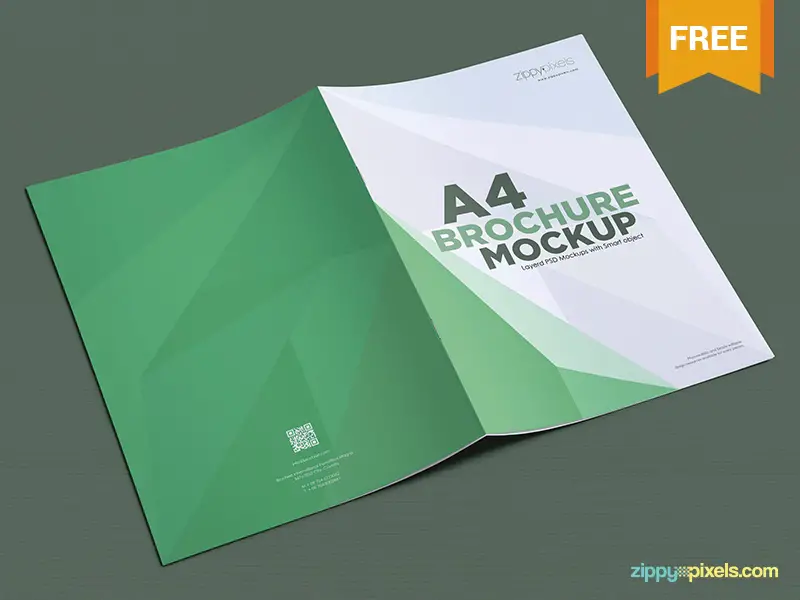 Free A4 Brochure Mockup