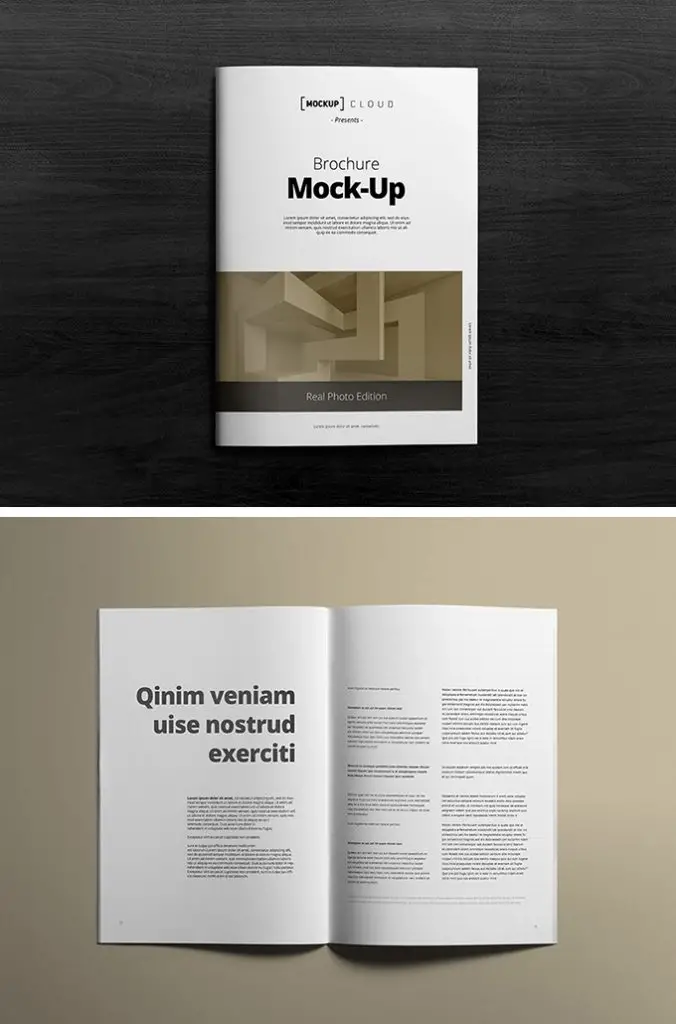 Free A4 Brochure Mockups