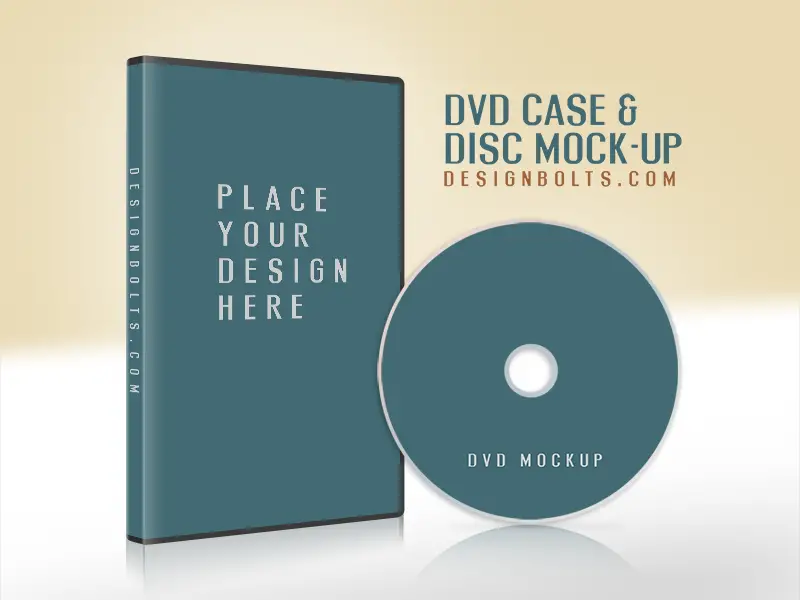 Free CD / DVD Disc Cover Mockup PSD