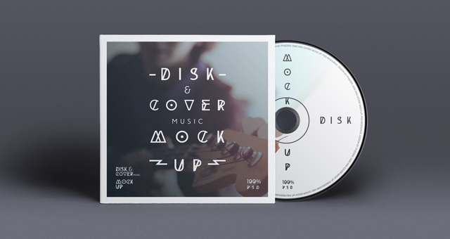 Free CD cover and Disc Mockup