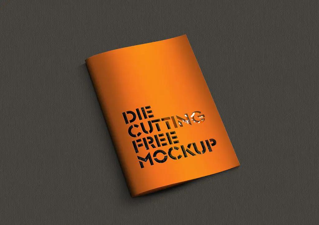 Free Die Cut Brochure Mockup