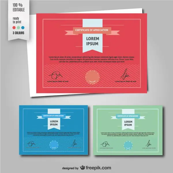 Free Diploma Vector Template