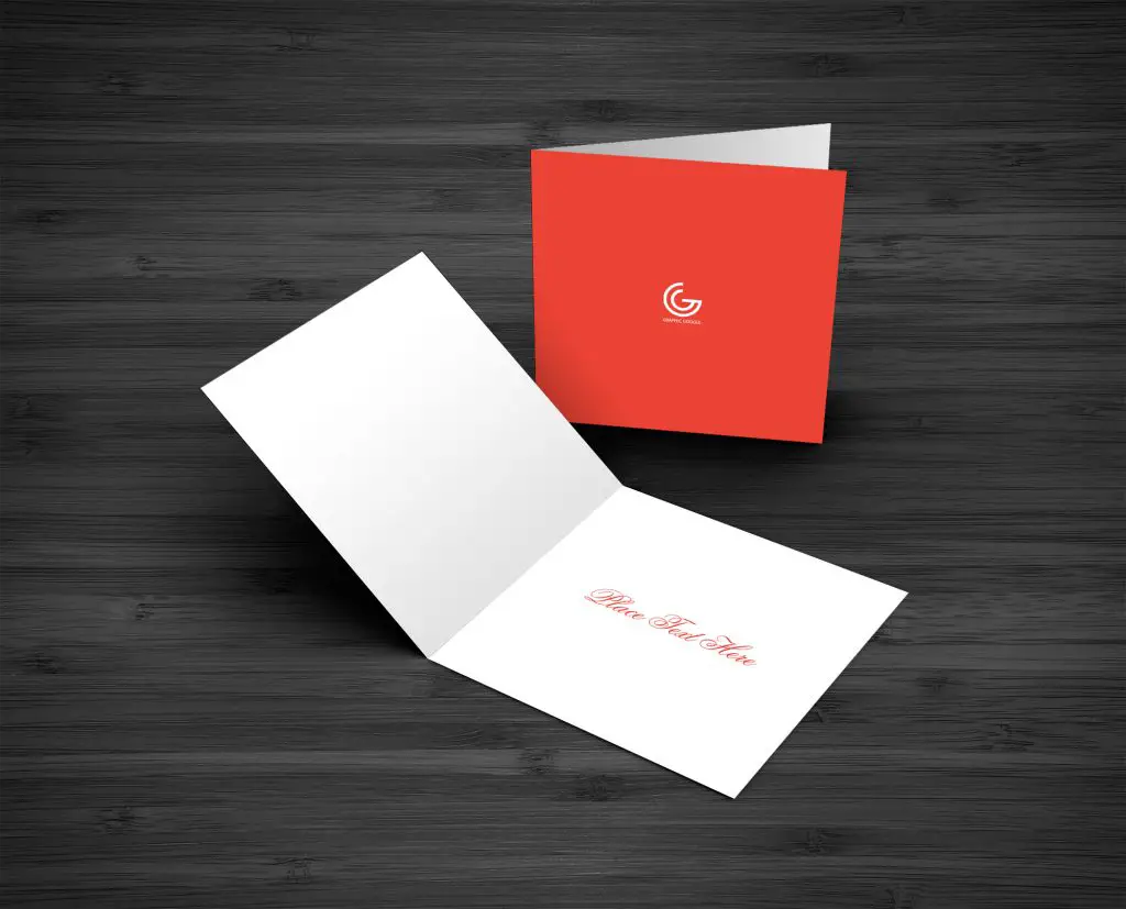 Free Greetings Card Mockup