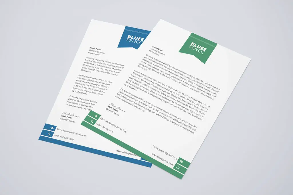 Free Letterhead Template PSD & AI