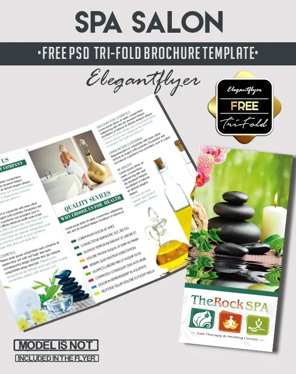 Free PSD Tri-Fold Spa PSD Brochure Template