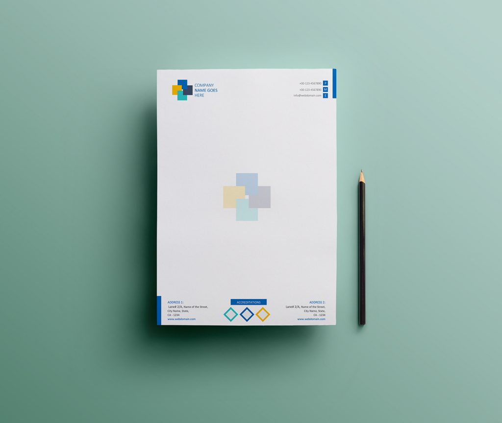 Free Simple Letterhead Template Design in MS Word Version