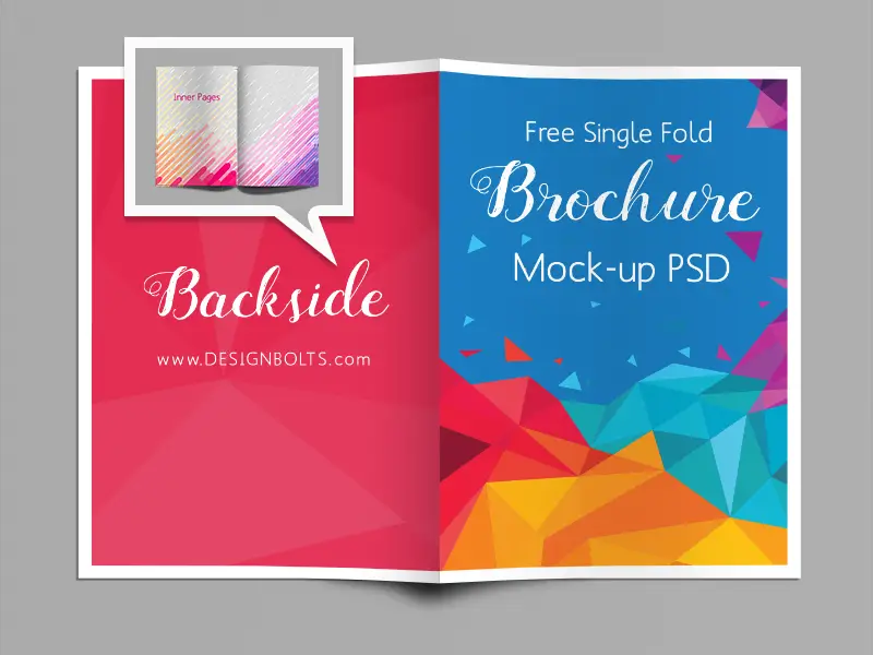 Free Single Fold A4 Brochure Mockup
