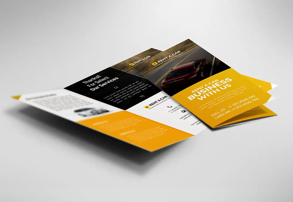 Free Tri-Fold Car Dealer and Services Brochure Template