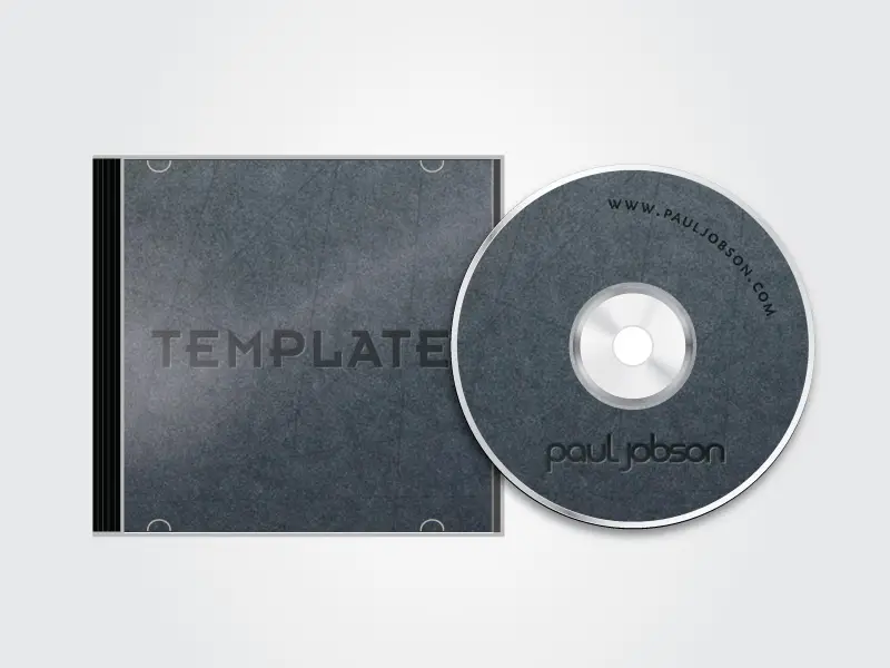 Free Vector CD and CD Case Mockup