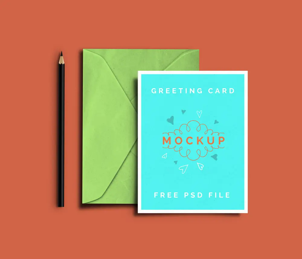 Greeting Card PSD Mockups