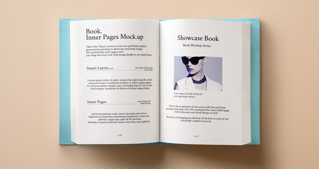 Hardback Book Inner Mockup