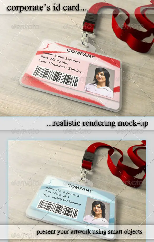 ID Card Holder Mockup