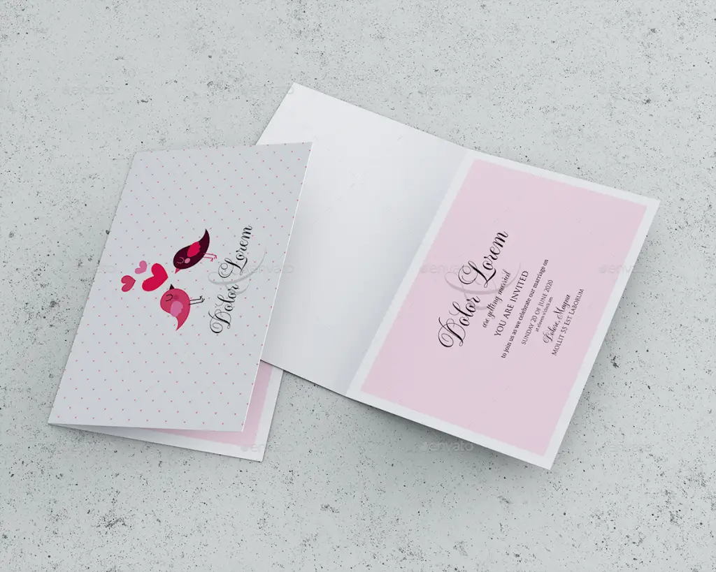 Invitation & Greeting Card Mockup