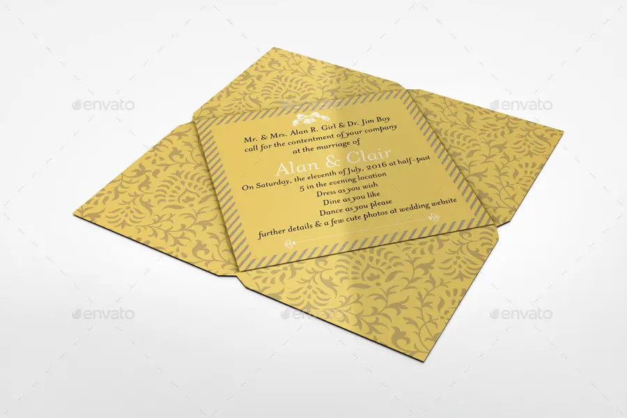 Invitation and Greeting Card Mockup V3