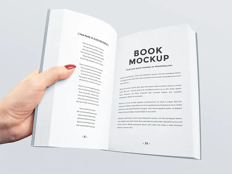 Open Book Mockup