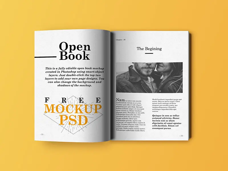 Open Book Mockup