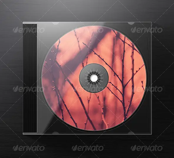 Photorealistic Jewel CD Case Mockup