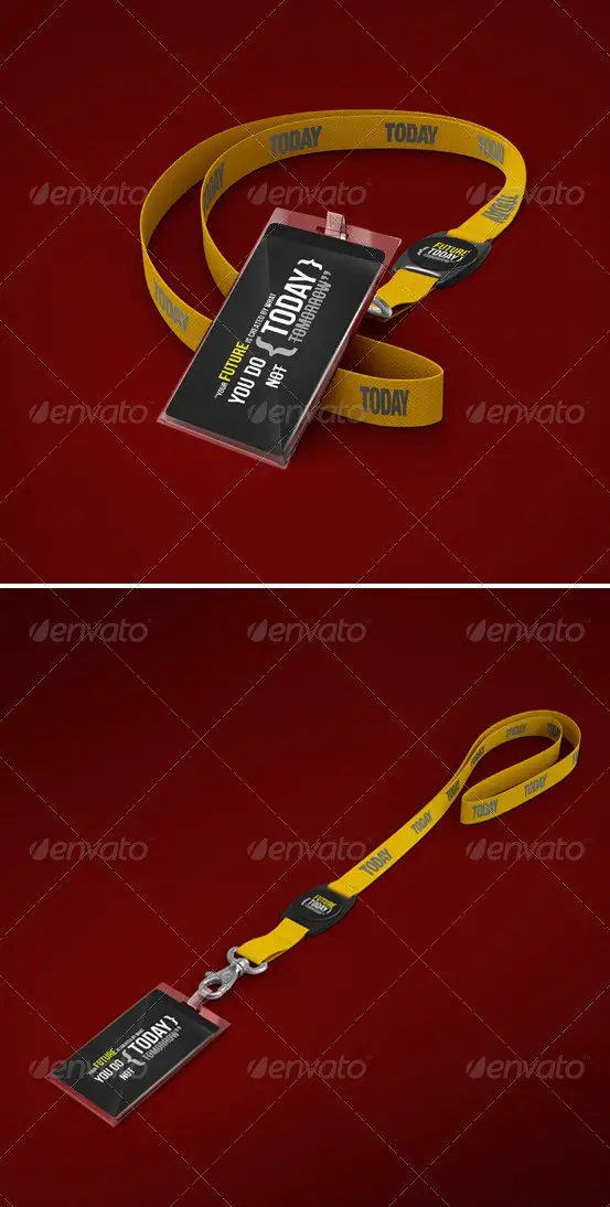 Photorealistic Lanyard / Badge Mockup