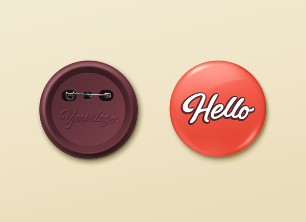 Pin Button Badge Mockup