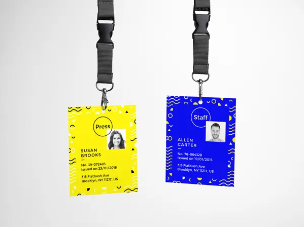 Realistic Lanyard ID Card Free PSD MockUp