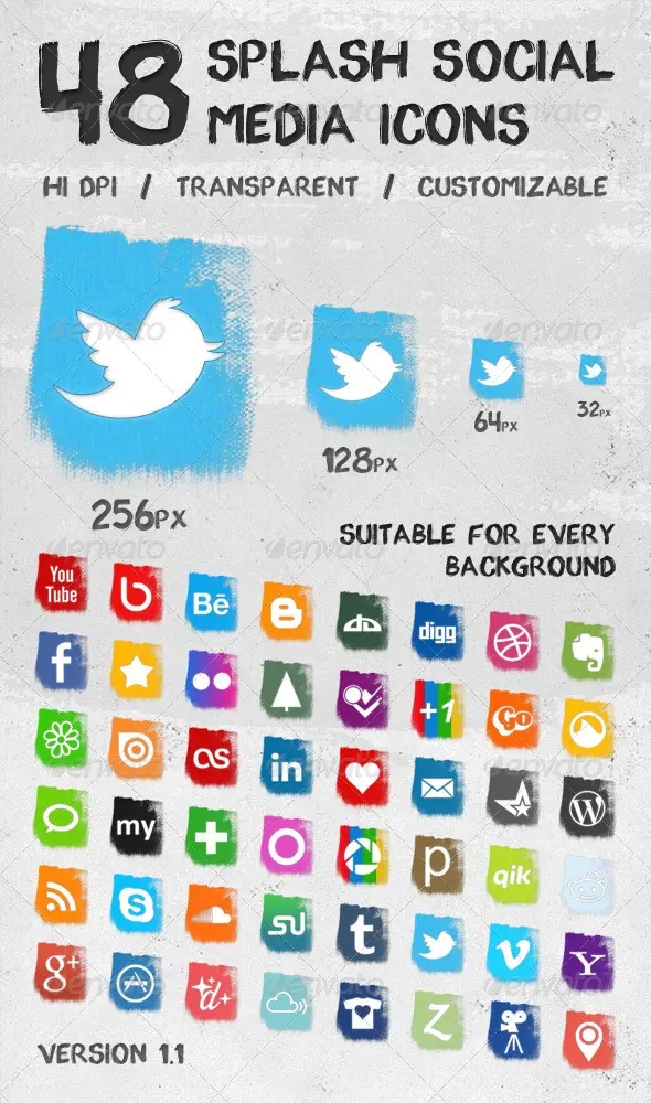 Splash Social Media Icons