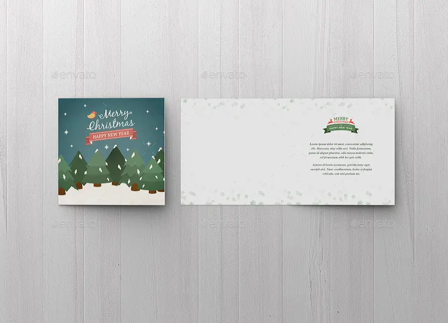 Square Greeting Card Mockup