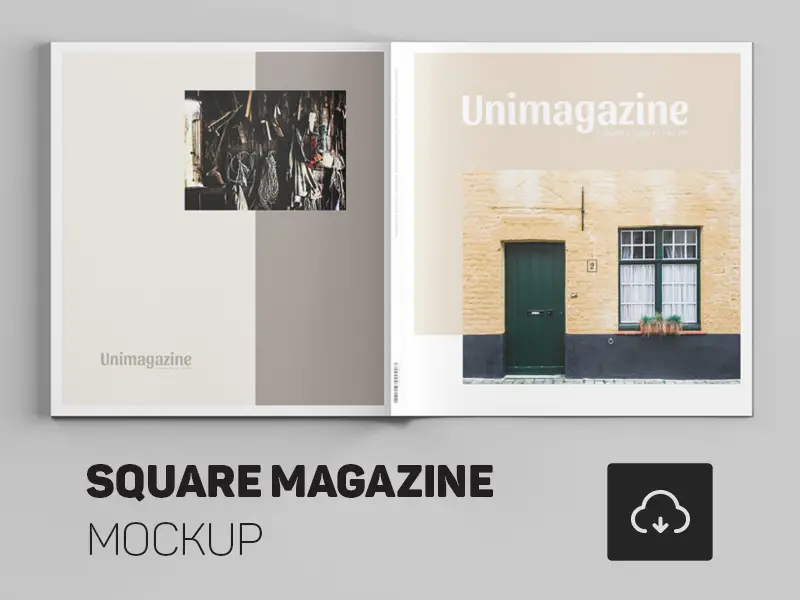 Square Magazine Mockup