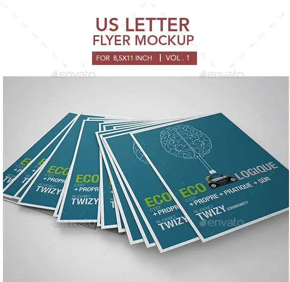 Us Letter Flyer Mockup
