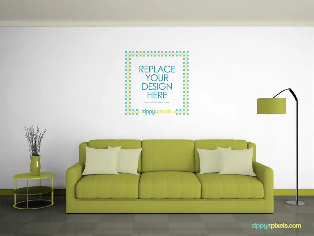 Wall Art MockUp PSD