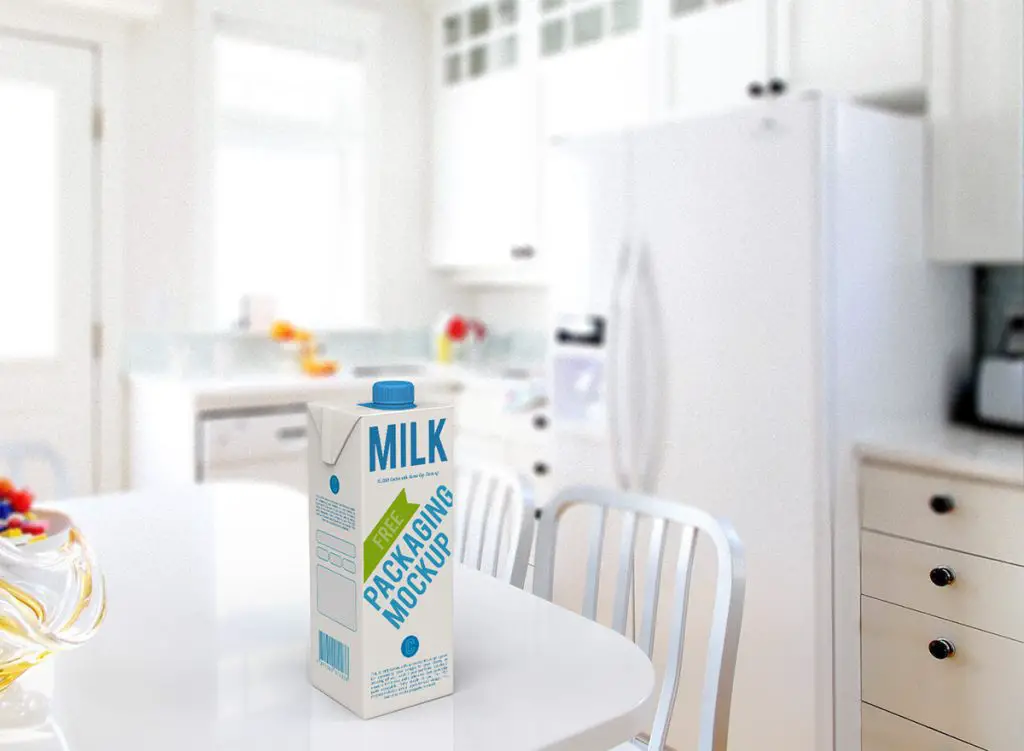 Free Milk Carton Mockup